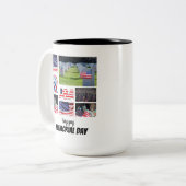 カスタムメモリアルデー8フォトコラージュ ツートーンマグカップ (正面左)