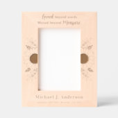 カスタムメモリアルヒマワリフローラ木製写真 レーザー彫刻フレーム (正面)