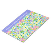 カスタムメモ帳またはジョッター、プリムローズ、パウダーブルー ノートパッド (アングル)