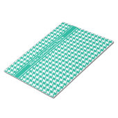 カスタムメモ帳またはジョッター、Emerald Dogtooth Check ノートパッド (アングル)