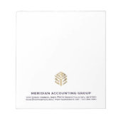 カスタムメモ帳ビジネスロゴ ノートパッド (正面)