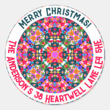 カスタムメリーカラフルモダン住所