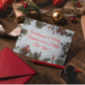 カスタムメリークリスマスとハッピーニューイヤーカード シーズンポストカード