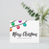 カスタムメリークリスマスウォーターオーナメント シーズンポストカード (スタンド正面)