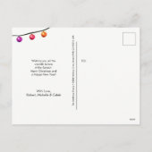 カスタムメリークリスマスウォーターオーナメント シーズンポストカード (裏面)