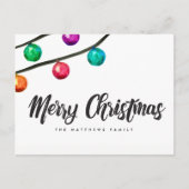 カスタムメリークリスマスウォーターオーナメント シーズンポストカード (正面)