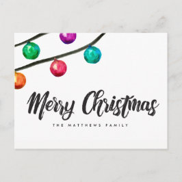 カスタムメリークリスマスウォーターオーナメント シーズンポストカード