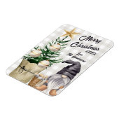 カスタムメリークリスマスウォーター色格言プレイド マグネット (左側)