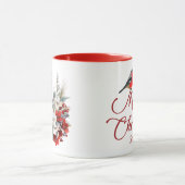 カスタムメリークリスマスウォーター（鳥）ショウジョウコウカンチョウ マグカップ (中央)