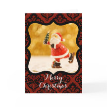 カスタムメリークリスマスサンタスケートで滑る