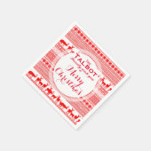 カスタムメリークリスマスシーズンの挨拶紙N スタンダードカクテルナプキン (角)