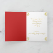 カスタムメリークリスマスハッピーニューイヤーホリデーカード シーズンカード (内部)