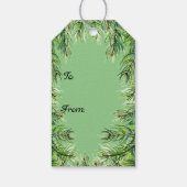 カスタムメリークリスマスパーソナライズされたツリー ギフトタグ (裏面)