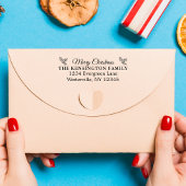 カスタムメリークリスマスファミリーアドレス セルフインキングスタンプ