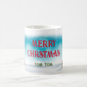 カスタムメリークリスマスボクサー愛犬可愛い コーヒーマグカップ (中央)
