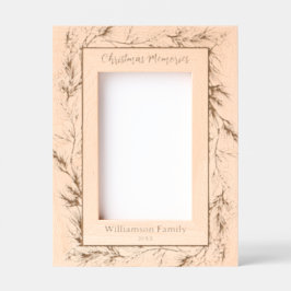 カスタムメリークリスマス冬季植物学 レーザー彫刻フレーム