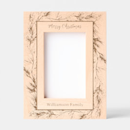 カスタムメリークリスマス冬季植物学 レーザー彫刻フレーム