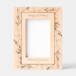 カスタムメリークリスマス冬季植物学 レーザー彫刻フレーム