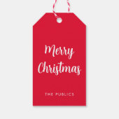 カスタムメリークリスマス手書きスクリプトテンプレート ギフトタグ (裏面)