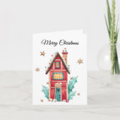 カスタムメリークリスマス魔法スイーツハウス シーズンカード (正面)