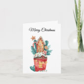 カスタムメリークリスマス魔法スイーツハウス シーズンカード (正面)