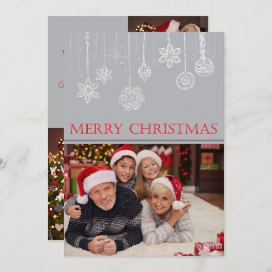 カスタムメリークリスマス3枚 シーズンカード (正面/裏面)