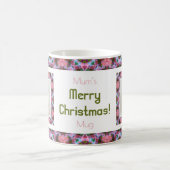 カスタムメリーピンク秋秋クリスマスフォトティー コーヒーマグカップ (中央)