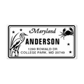 カスタムメリーランドライセンスプレート差出人住所スタンプ セルフインキングスタンプ (デザイン)