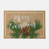 カスタムメリー全てバフェイクラップ ドアマット (正面)