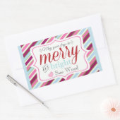 カスタムメリーBright Christmas Giftスタンプ 長方形シール (封筒)