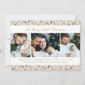 カスタムメリーLittle Christmas写真コラージュ シーズンカード (正面)