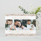 カスタムメリーLittle Christmas写真コラージュ シーズンカード (スタンド正面)