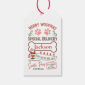 カスタムメリーWoofmas Dog Christmasギフトタグ ギフトタグ (正面)