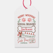 カスタムメリーWoofmas Dog Christmasギフトタグ ギフトタグ (裏面)