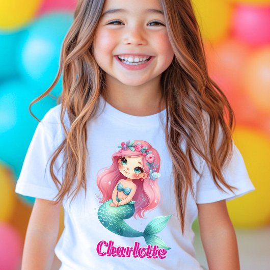 カスタムメルメイドピンク名 Tシャツ