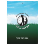 カスタムメンゴエレガントルフモノグラムデザイン クリップボード (裏面)