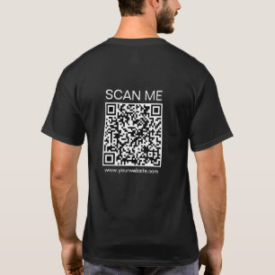 カスタムメンズビジネスQRコードスキャンミーウェブサイト Tシャツ