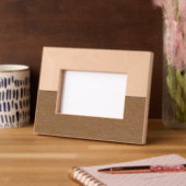 カスタムメープルとクルミの枠 – 水平分割 レーザー彫刻フレーム (左)