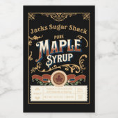 カスタムメープルシロップテンプレート(2" x 3") フードラベル (シングルラベル)