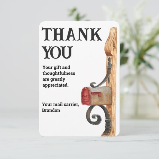 カスタムメールキャリアのメールボックスサンキューカード サンキューカード (スタンド正面)