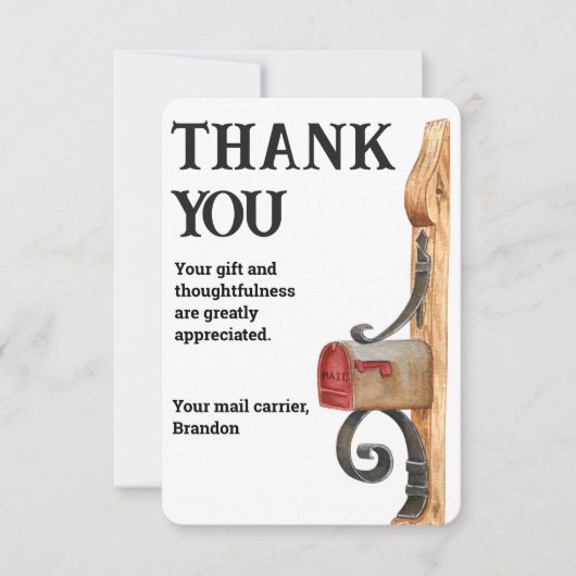カスタムメールキャリアのメールボックスサンキューカード サンキューカード (正面)