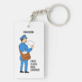 カスタムメールマンレトロレターキャリア キーホルダー (裏面)