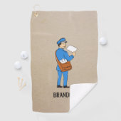 カスタムメールマンレトロレターキャリア ゴルフタオル (インサイチュ)