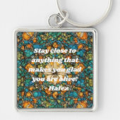 カスタムモザイクパターンノウルーズイランの新年の贈り物 キーホルダー (正面)