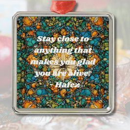 カスタムモザイクパターンノウルーズイランの新年の贈り物 メタルオーナメント