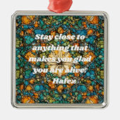 カスタムモザイクパターンノウルーズイランの新年の贈り物 メタルオーナメント (正面)