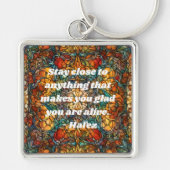 カスタムモザイク模様ノウルーツペルシャ新年の贈り物 キーホルダー (正面)