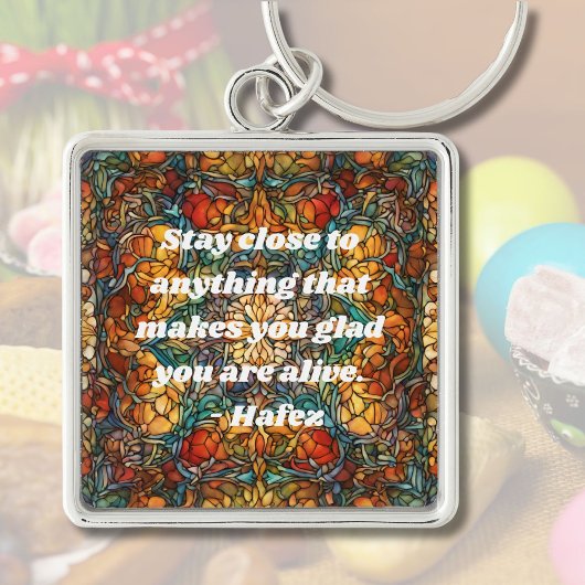 カスタムモザイク模様ノウルーツペルシャ新年の贈り物 キーホルダー