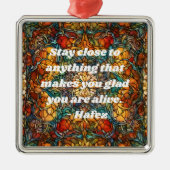 カスタムモザイク模様ノウルーツペルシャ新年の贈り物 メタルオーナメント (正面)