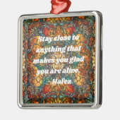 カスタムモザイク模様ノウルーツペルシャ新年の贈り物 メタルオーナメント (左)